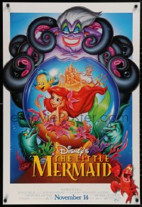 5b0988 LITTLE MERMAID advance DS 1sh R1997 great images of Ariel & cast, Disney cartoon!