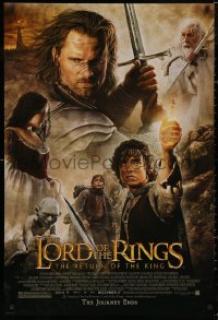 5b0994 LORD OF THE RINGS: THE RETURN OF THE KING advance DS 1sh 2003 Jackson, cast montage!