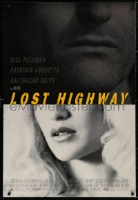 5b0998 LOST HIGHWAY 1sh 1997 David Lynch, split image of Bill Pullman & Patricia Arquette!