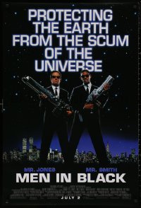 5b1016 MEN IN BLACK advance DS 1sh 1997 Will Smith & Tommy Lee Jones protecting the Earth!