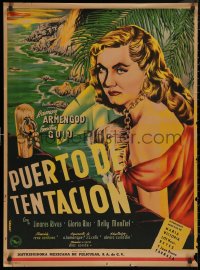 5b0426 PUERTO DE TENTACION Mexican poster 1951 Emilia Guiu, Vargas Ocampo artwork!