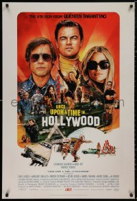 5b1037 ONCE UPON A TIME IN HOLLYWOOD advance DS 1sh 2019 Tarantino, montage art by Steve Chorney!