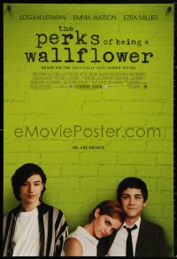 5b1043 PERKS OF BEING A WALLFLOWER advance DS 1sh 2012 Logan Lerman, Emma Watson, Ezra Miller!