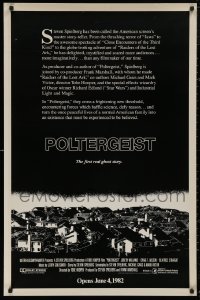 5b1053 POLTERGEIST advance 1sh 1982 Hooper, creepy image of the planned community of Cuesta Verde!