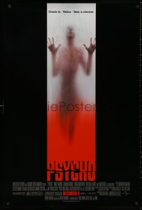 5b1060 PSYCHO advance DS 1sh 1998 Hitchcock re-make, cool image of victim behind shower curtain!