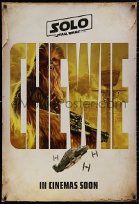 5b1105 SOLO int'l teaser DS 1sh 2018 A Star Wars Story, Ron Howard, great image of Chewbacca!