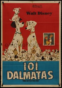 5b0762 ONE HUNDRED & ONE DALMATIANS Spanish R1972 Walt Disney canine family cartoon, rare!
