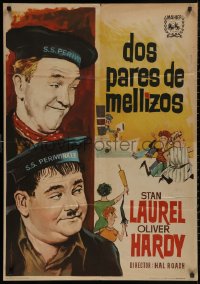 5b0763 OUR RELATIONS Spanish R1963 different art of Stan Laurel & Oliver Hardy by Alvaro, very rare!