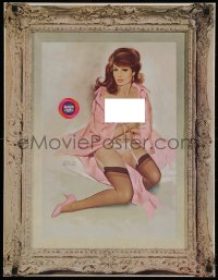 5b0251 HAROLD'S CLUB pink robe 20x26 special poster 1960s Reno gambling casino, art by Fritz Willis!