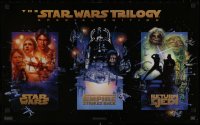 5b0294 STAR WARS TRILOGY 16x26 special poster 1996 cool poster art from all three movies!