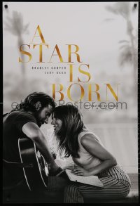5b1123 STAR IS BORN teaser DS 1sh 2018 Bradley Cooper stars and directs, romantic image w/Lady Gaga!
