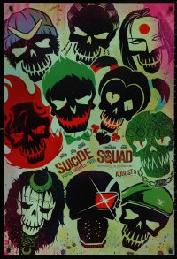 5b1142 SUICIDE SQUAD teaser DS 1sh 2016 Smith, Leto as the Joker, Robbie, Kinnaman, cool art!