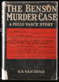 5c0123 BENSON MURDER CASE hardcover book 1926 a Philo Vance detective story by S.S. Van Dine!
