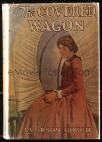5c0147 COVERED WAGON hardcover book 1923 Emerson Hough's novel w/scenes from the Lois Wilson movie!