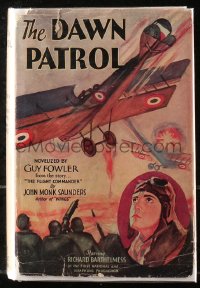 5c0151 DAWN PATROL hardcover book 1930 Fowler & Saunders novel w/ scenes from Howard Hawks' movie!