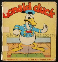 5c0153 DONALD DUCK hardcover book 1936 illustrated by the staff of the Walt Disney Studios!