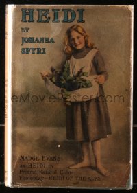 5c0166 HEIDI hardcover book 1920 Johanna Spyri's novel with scenes from the Madge Evans movie!
