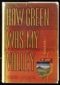5c0169 HOW GREEN WAS MY VALLEY 1st printing hardcover book 1940 Richard Llewellyn's novel!
