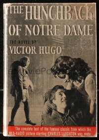 5c0171 HUNCHBACK OF NOTRE DAME hardcover book 1940 Victor Hugo, Charles Laughton & Maureen O'Hara!
