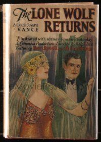 5c0185 LONE WOLF RETURNS hardcover book 1926 Louis Joseph Vance's mystery w/ scenes from the movie!