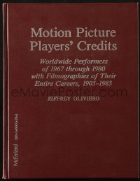 5c0060 MOTION PICTURE PLAYERS' CREDITS hardcover book 1991 McFarland movie reference guide!