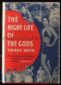 5c0195 NIGHT LIFE OF THE GODS hardcover book 1935 Thorne Smith's novel that became a movie!