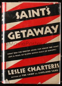 5c0109 SAINT'S GETAWAY hardcover book 1943 The Saint mystery novel by Leslie Charteris!