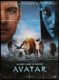 5c1034 AVATAR cast style teaser French 1p 2009 James Cameron, Zoe Saldana, Sam Worthington!
