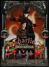 5c1094 CHARLIE & THE CHOCOLATE FACTORY French 1p 2005 Tim Burton, Johnny Depp as Willy Wonka!