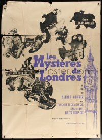 5c1127 DEAD EYES OF LONDON style D French 1p 1964 Die Toten Augen von London, jigsaw puzzle art, rare!