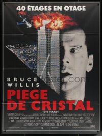 5c1135 DIE HARD French 1p 1988 cop Bruce Willis is up against twelve terrorists, crime classic!