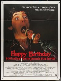 5c1207 HAPPY BIRTHDAY TO ME French 1p 1981 gruesome shish kebab image, the most bizarre murders!