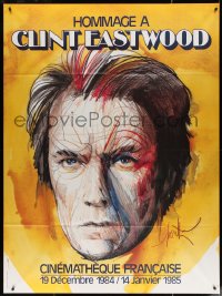 5c1226 HOMMAGE A CLINT EASTWOOD French 1p 1984 Raymond Moretti headshot art of the man himself!