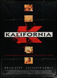 5c1252 KALIFORNIA French 1p 1993 serial killer Brad Pitt, Juliette Lewis, David Duchovny!