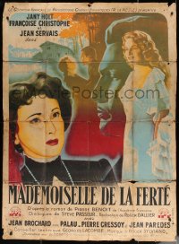 5c1295 MADEMOISELLE DE LA FERTE French 1p 1949 Bonneaud art of Jany Holt & Christophe, ultra rare!