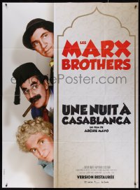 5c1339 NIGHT IN CASABLANCA French 1p R2019 different image of Marx Brothers, Groucho, Chico & Harpo!