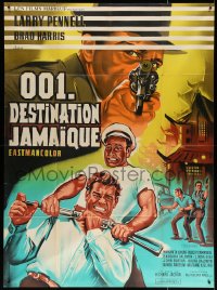 5c1351 OUR MAN IN JAMAICA French 1p 1965 A 001 Operazione Giamaica, cool secret agent montage art!