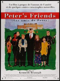 5c1360 PETER'S FRIENDS French 1p 1993 Kenneth Branagh, Bielikoff & Delhomme cast portrait art!