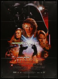 5c1383 REVENGE OF THE SITH French 1p 2005 Star Wars Episode III, cool montage art by Drew Struzan!