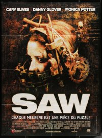 5c1391 SAW French 1p 2005 gory serial killer, great image of Shawnee Smith in diabolical device!