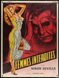 5c1397 SENSUALIDAD French 1p 1953 incredible full-length art of ultra-sexy Ninon Sevilla!