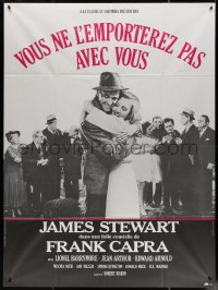 5c1476 YOU CAN'T TAKE IT WITH YOU French 1p R1980s Frank Capra, James Stewart hugging Jean Arthur!