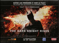 5c0985 DARK KNIGHT RISES French 8p 2012 cool image of Batman's symbol in broken buildings!