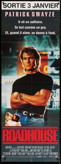 5c0999 ROAD HOUSE French door panel 1990 Patrick Swayze is the best bouncer in the business!
