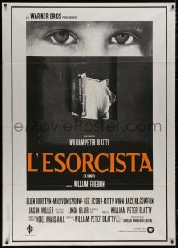 5c0879 EXORCIST Italian 1p R1970s Linda Blair, William Friedkin horror classic, cool different image!