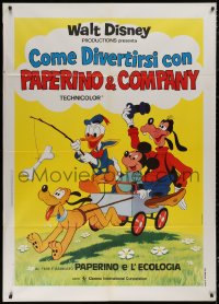5c0895 HAVE FUN WITH DONALD DUCK & COMPANY Italian 1p 1974 he's with Mickey Mouse, Goofy & Pluto!