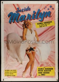 5c0903 INSIDE OLINKA Italian 1p 1985 sexy Marilyn Monroe impersonator in classic skirt-blowing pose!