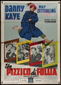 5c0910 KNOCK ON WOOD Italian 1p R1963 wacky Danny Kaye & Mai Zetterling, different image!