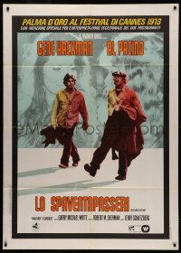 5c0955 SCARECROW Italian 1p 1973 cool artwork of Gene Hackman with cigar & young Al Pacino!