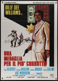 5c0968 TAKE Italian 1p 1974 cool different art of tough cop Billy Dee Williams with gun & money!